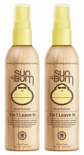 Sun Bum Sun Bum Revitalizing 3-in-1 Detangler Leave In Conditioner Vegan and Cruelty Free Detangling, Conditioning and Protecting Hair Spray 2 Pack