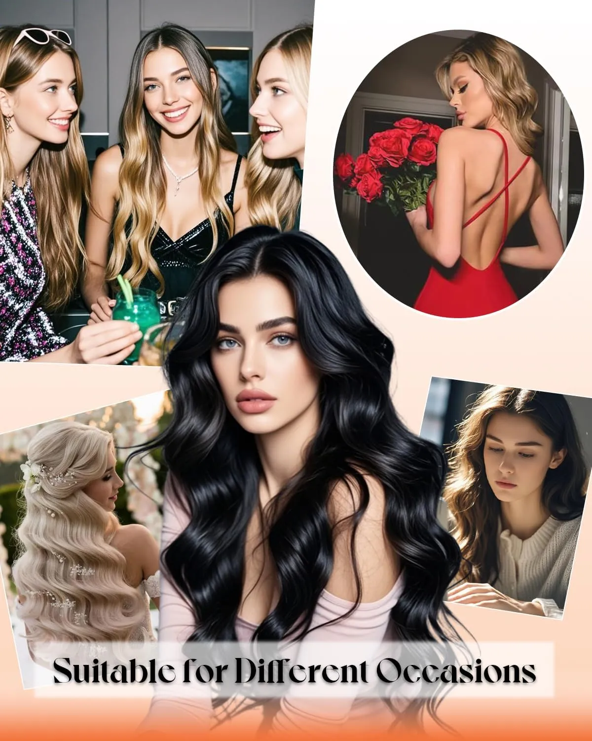 Sunny Hair Genius Weft Hair Extensions Platinum Blonde Sew in Hair Extensions Real Human Hair Hand Tied Weft Extensions Blonde Long Straight Hair Bundles for Women 22inch