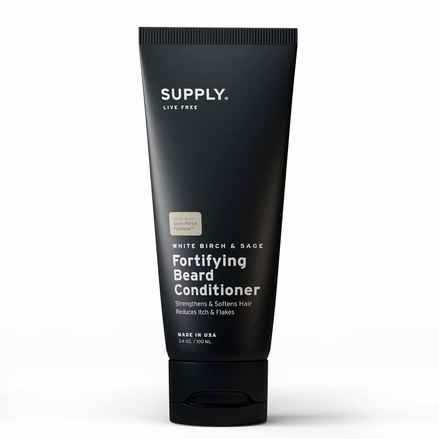 Supply Fortifying Beard Conditioner – Fast-Absorbing, Plant-Based Formula to Soften, Strengthen & Nourish Beard and Skin – Supports a Healthier, Softer Beard – 3.4oz