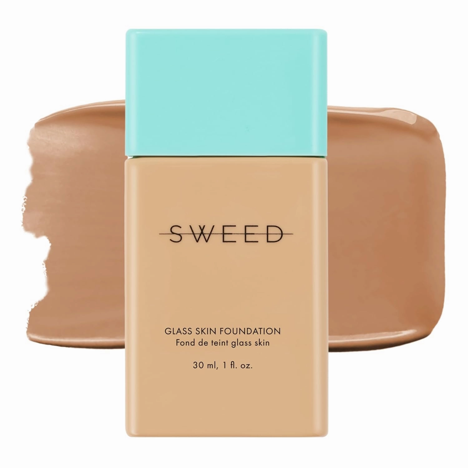 SWEED - Glass Skin Foundation | Long-Lasting Fluid Formula | Hydrate, Moisturize, Lift, Plump, Protect | Vegan, Cruelty-Free, Clean Beauty (11 DEEP W)