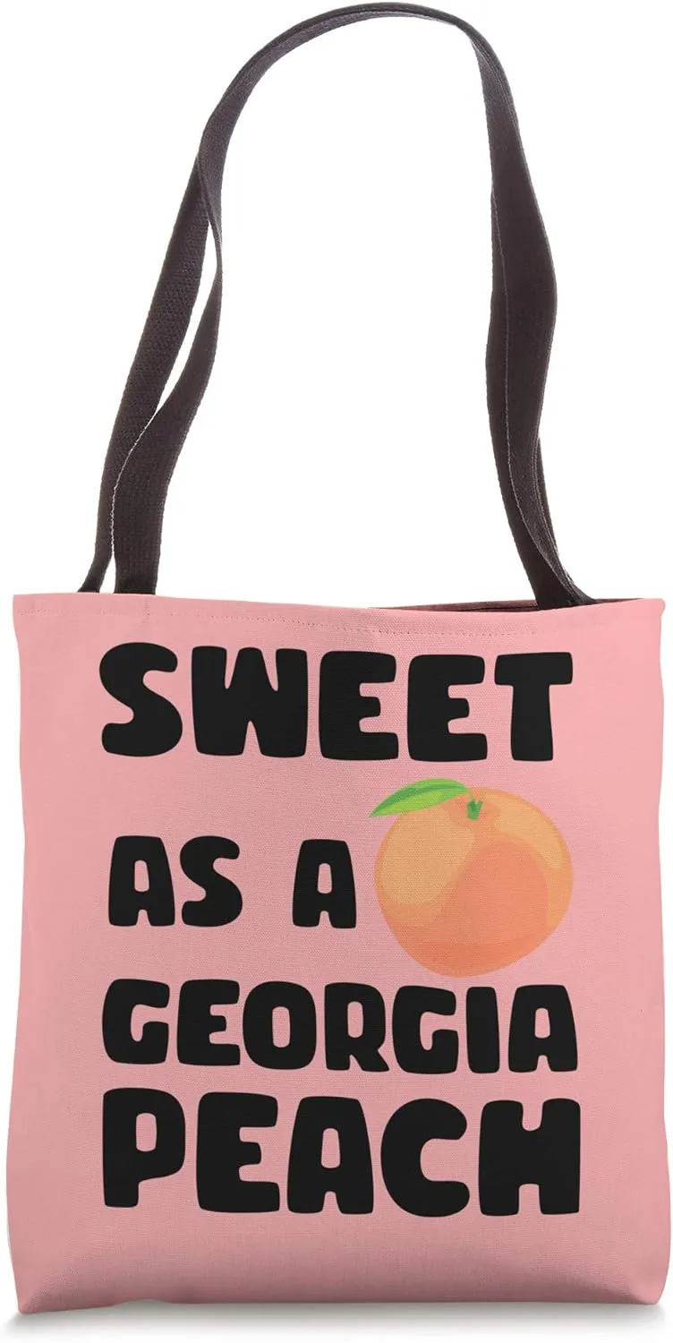 Sweet As A Georgia Peach Funny Georgian Gift Georgia Peach Tote Bag