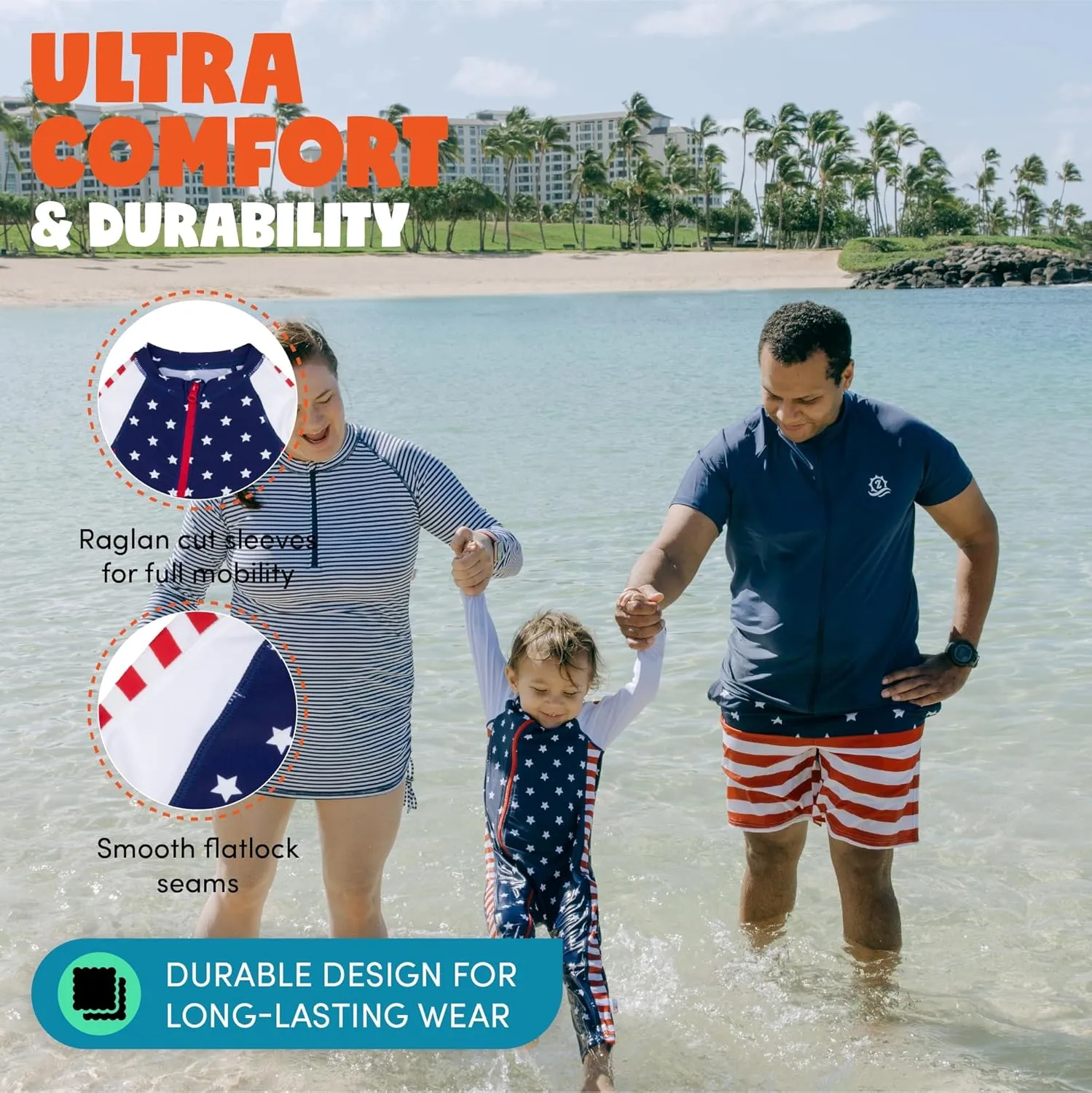 SwimZip Boys' Long-Sleeve UPF 50  Swimsuit for Baby, Toddler, & Little Boys
