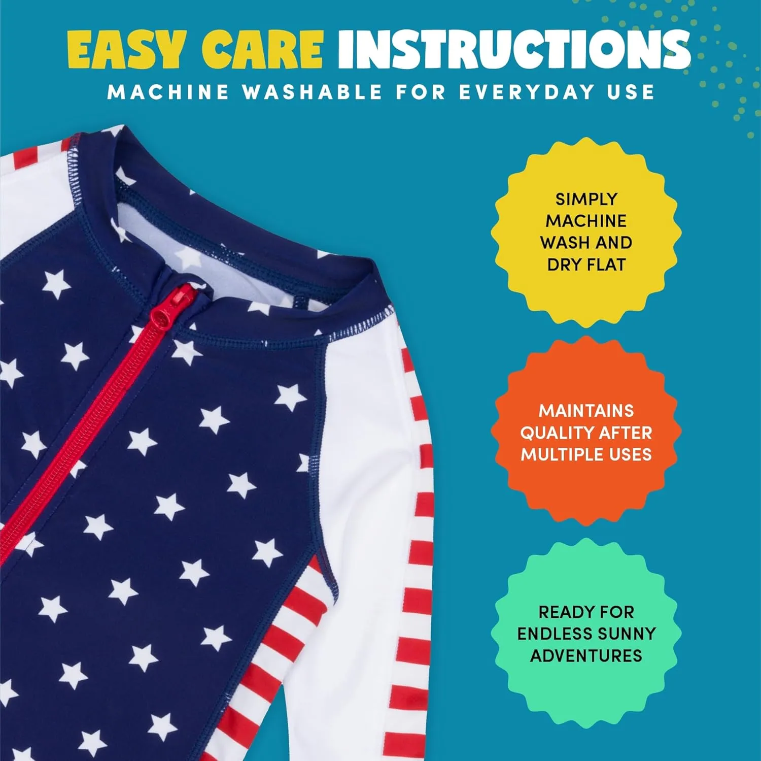 SwimZip Boys' Long-Sleeve UPF 50  Swimsuit for Baby, Toddler, & Little Boys