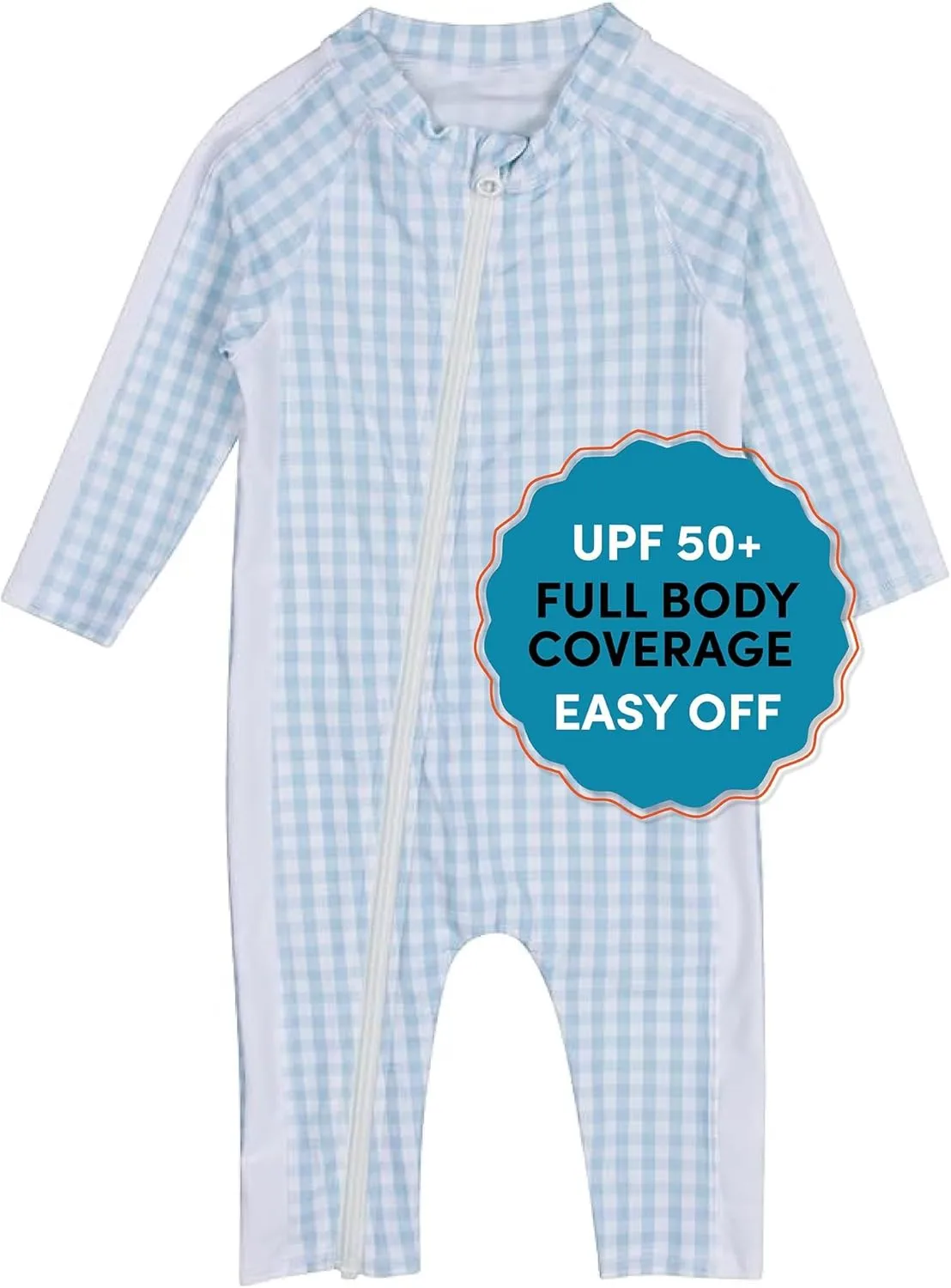 SwimZip Boys' Long-Sleeve UPF 50  Swimsuit for Baby, Toddler, & Little Boys