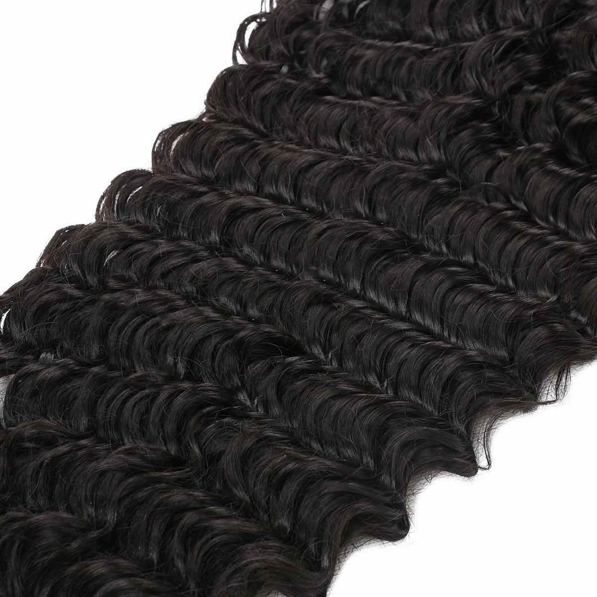 Synthetic Deep Wave Curly Clip in Hair Extensions Double Weft Full Head Heat Resistance Thick Deep Wave Clip In 7 Pieces(24inch, #2 Dark Brown)