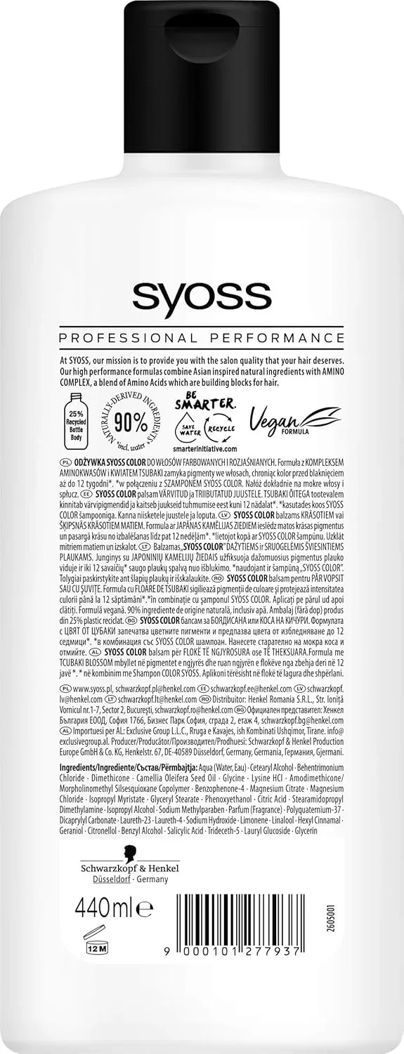 Syoss Color Conditioner 440ml, 1.56 Gallon (Pack of 1), White
