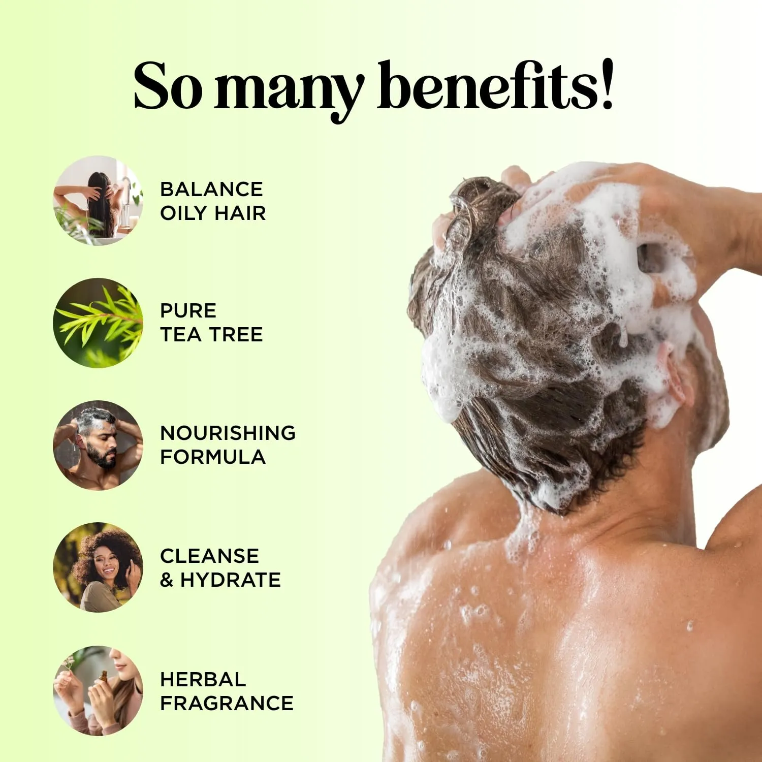 Tea Tree Shampoo and Conditioner Set - Sulfate Free Clarifying Shampoo and Conditioner for Oily Hair & Scalp Care with Cleansing Tea Tree Oil - Complete Oily and Dry Scalp Treatment for Build Up