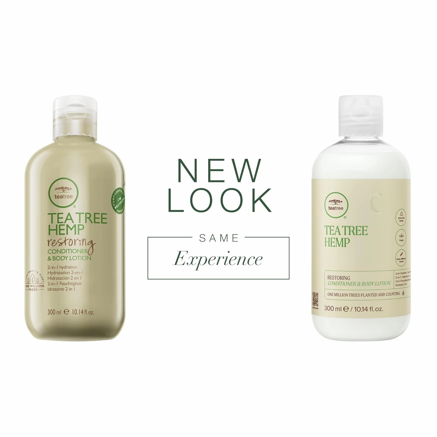 Tea Tree Hemp Restoring Conditioner & Body Lotion, 2-in-1 Hydration, For All Hair Types