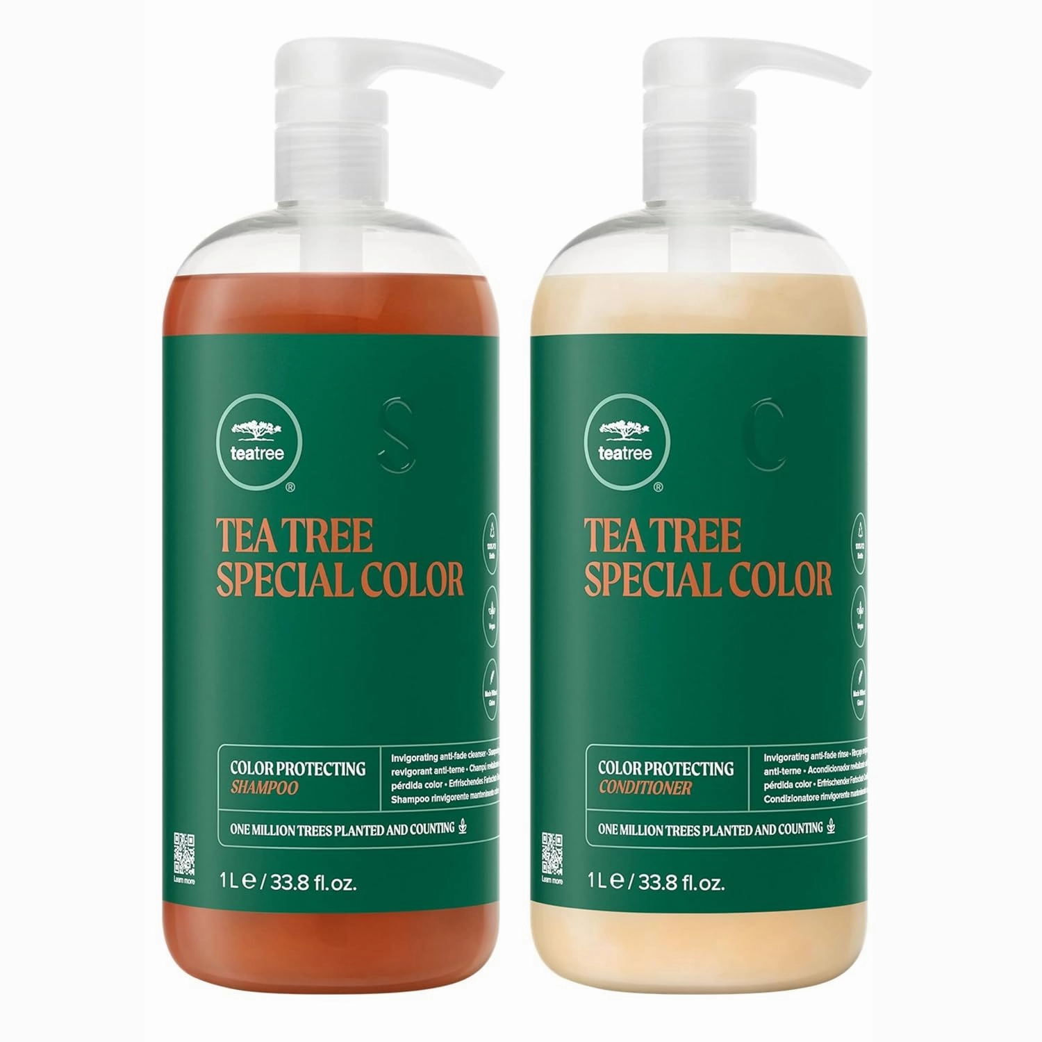 Tea Tree Special Color Shampoo and Conditioner Set, Protects Hair Color, For Color-Treated Hair, 33.8 fl. oz., Set