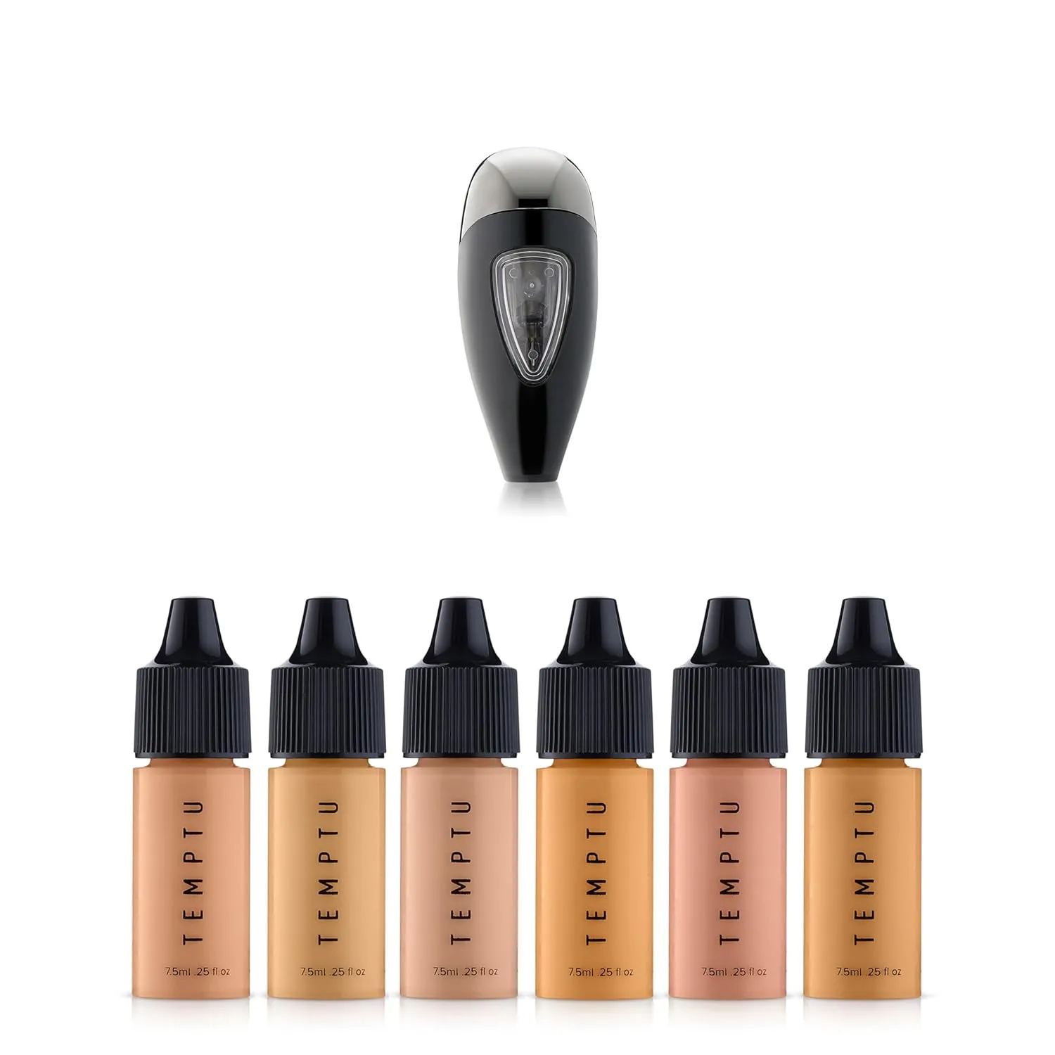 TEMPTU Perfect Canvas Hydra Lock Airbrush Foundation Starter Set, Light/Medium & Airpod Pro Cartridge Bundle