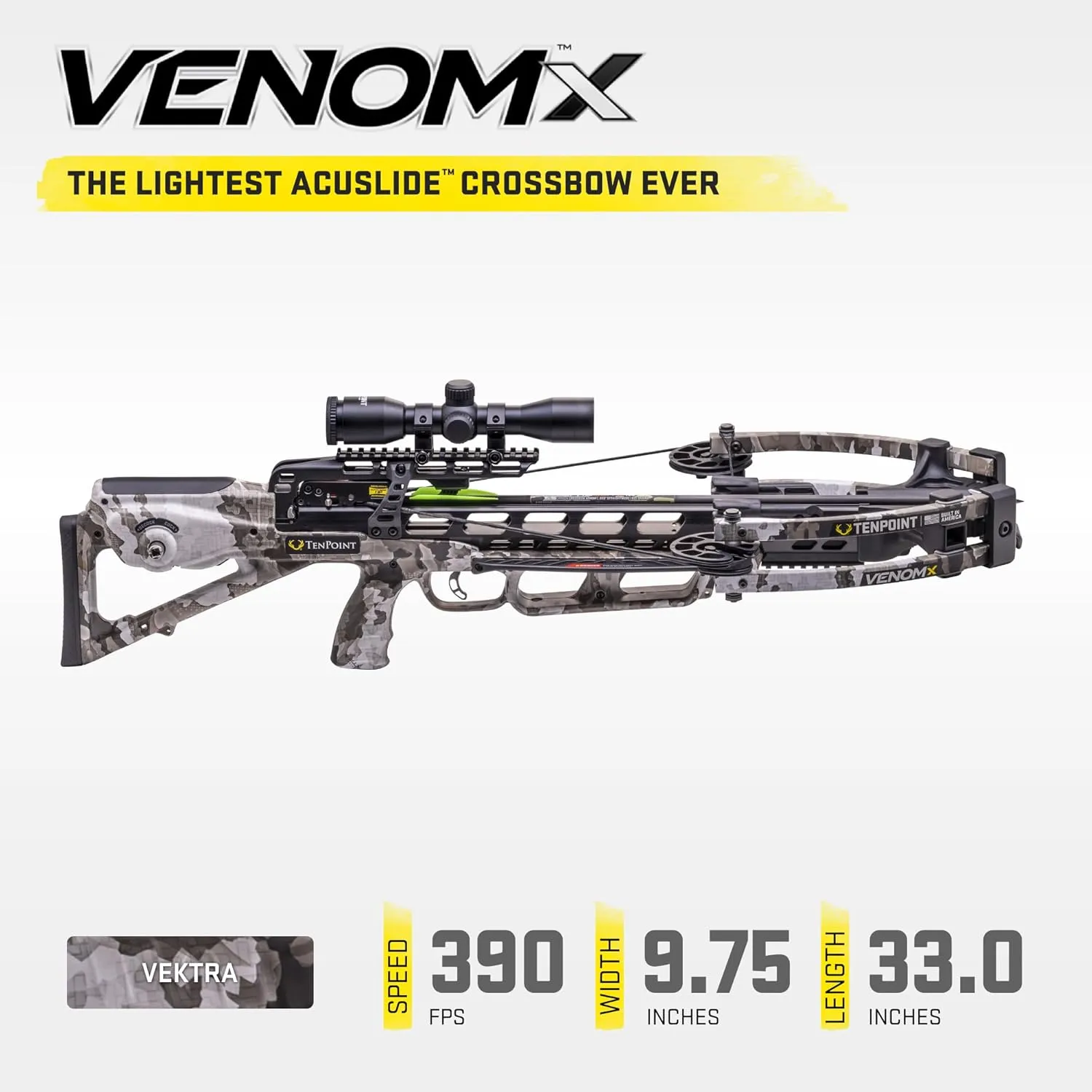 TenPoint Venom X - 390 FPS - Lightest ACUslide Bow Ever