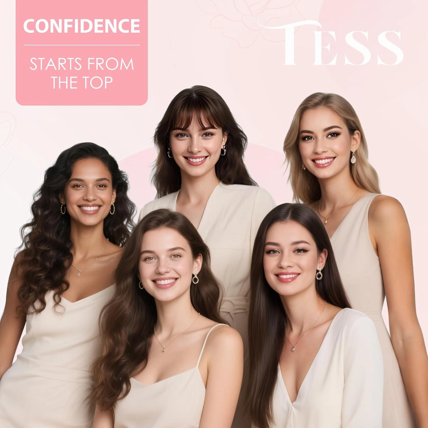 TESS Human Hair Halo Extensions 100% Remy Hair 16 Inch Straight Adjustable Invisible Wire Easy to Use Clip in, Dark Black