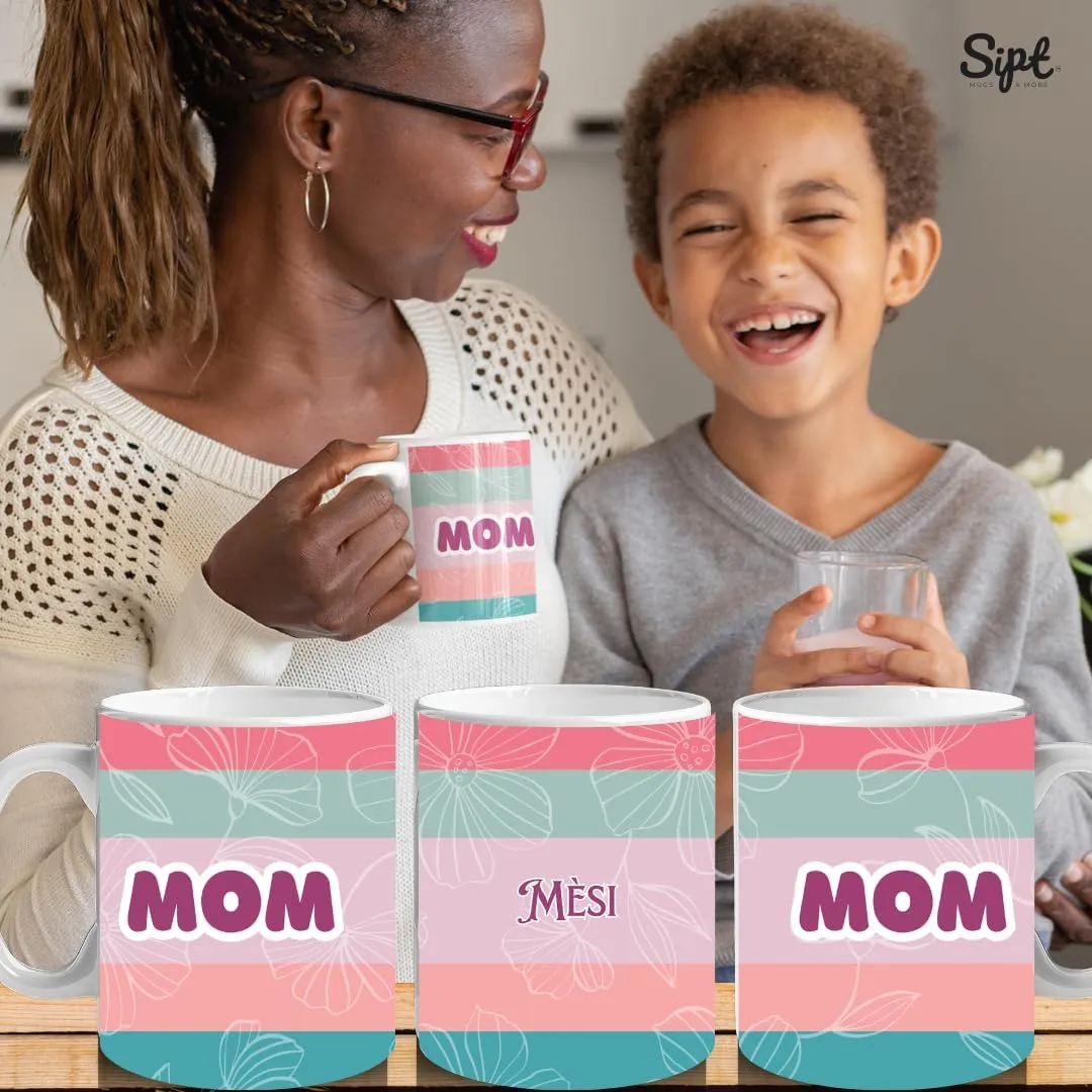 Thank You Mom Hot Beverage Mug In Armenian A Gift For the Immigrant Mother in Her Native Language 2 Tone Pink