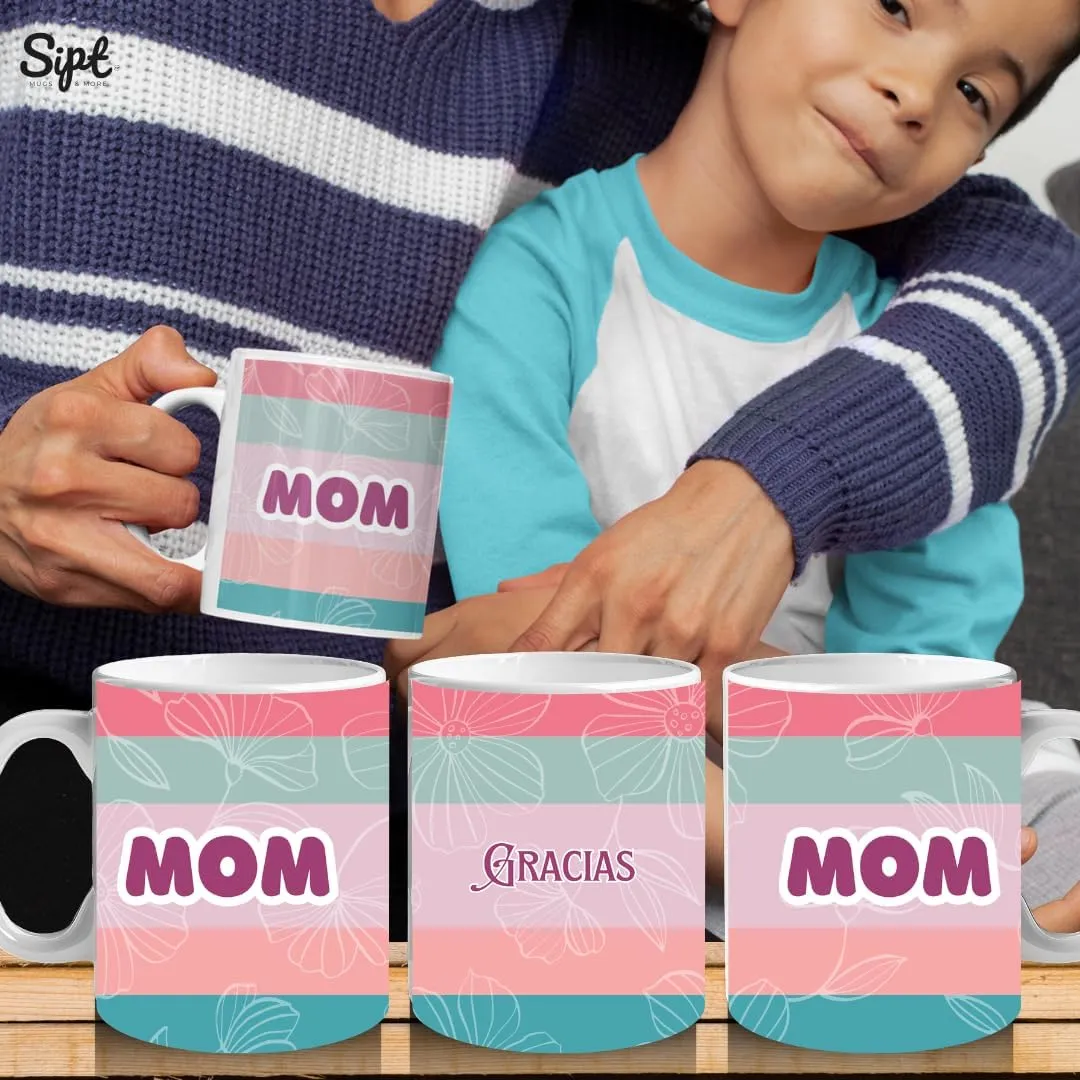 Thank You Mom Hot Beverage Mug In Armenian A Gift For the Immigrant Mother in Her Native Language 2 Tone Pink