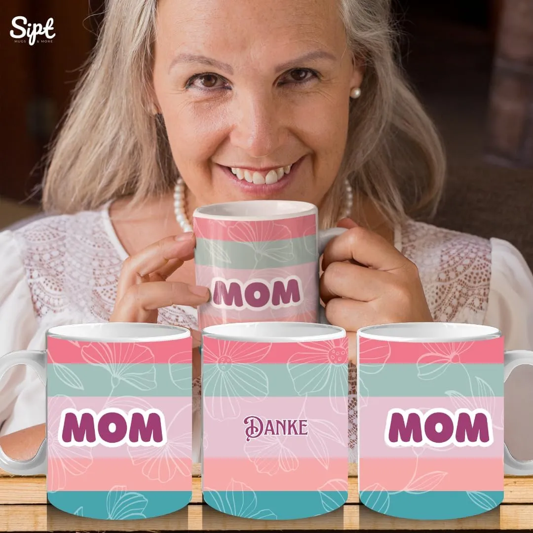 Thank You Mom Hot Beverage Mug In Armenian A Gift For the Immigrant Mother in Her Native Language 2 Tone Pink