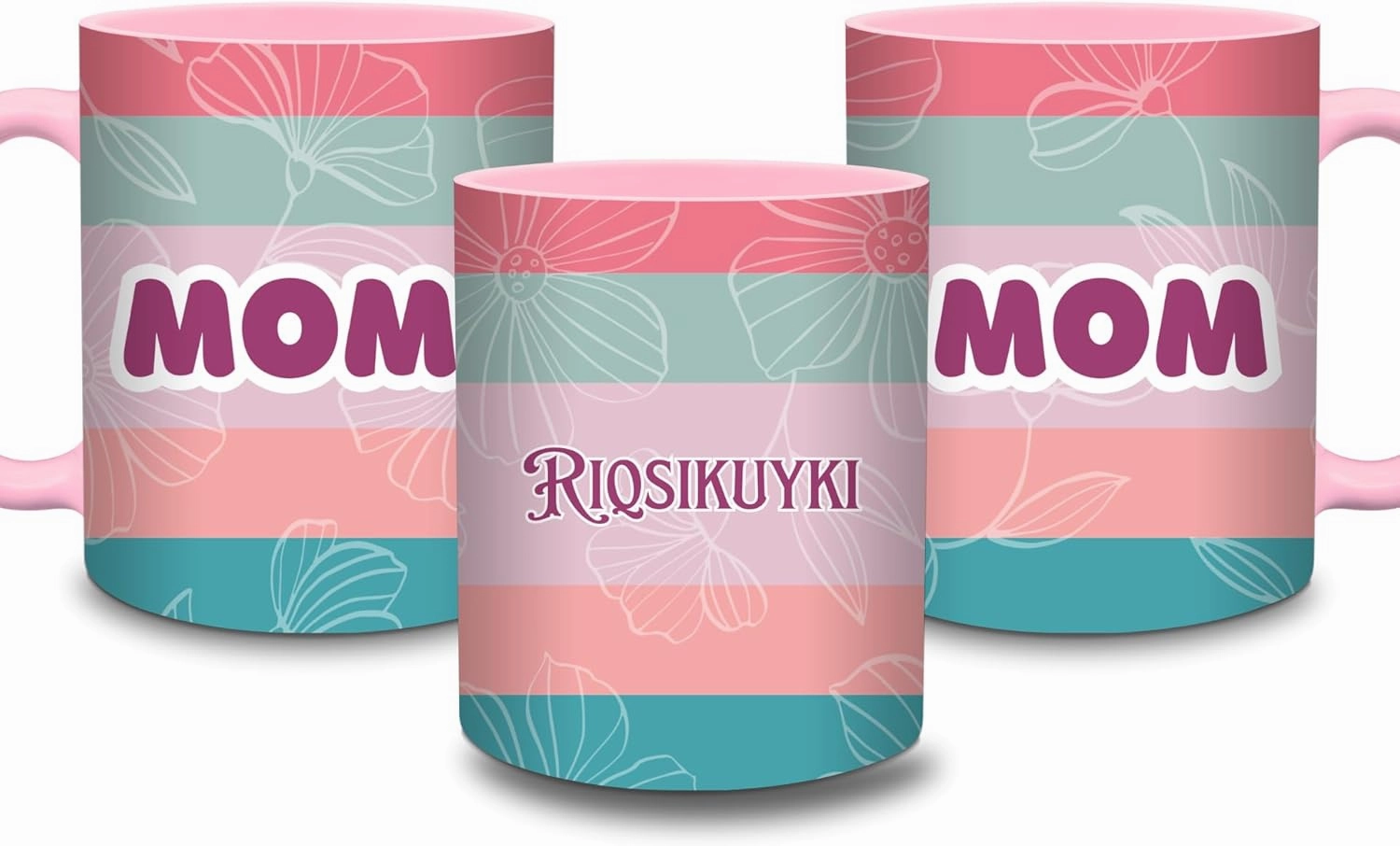 Thank You Mom Hot Beverage Mug In Quechua A Gift For the Immigrant Mother in Her Native Language 2 Tone Pink
