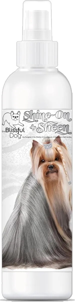 The Blissful Dog Shine-On   Sheen Coat Dog Spray, Easy-to-Use Conditioner, Sensitive Skin-Friendly Leave-in Conditioner, Detangler Spray, 8 oz.