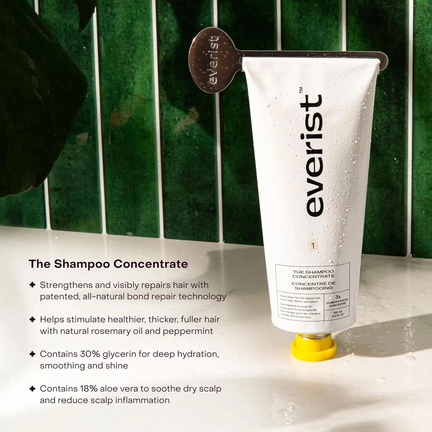 The Complete Shower Kit, Strengthens & Repairs Hair, Deep Hydration & Smoothing, Shampoo, Deep Conditioner & Body Wash Concentrates, Compostable Konjac Sponge & Jute Travel Bag, 3.4 fl oz
