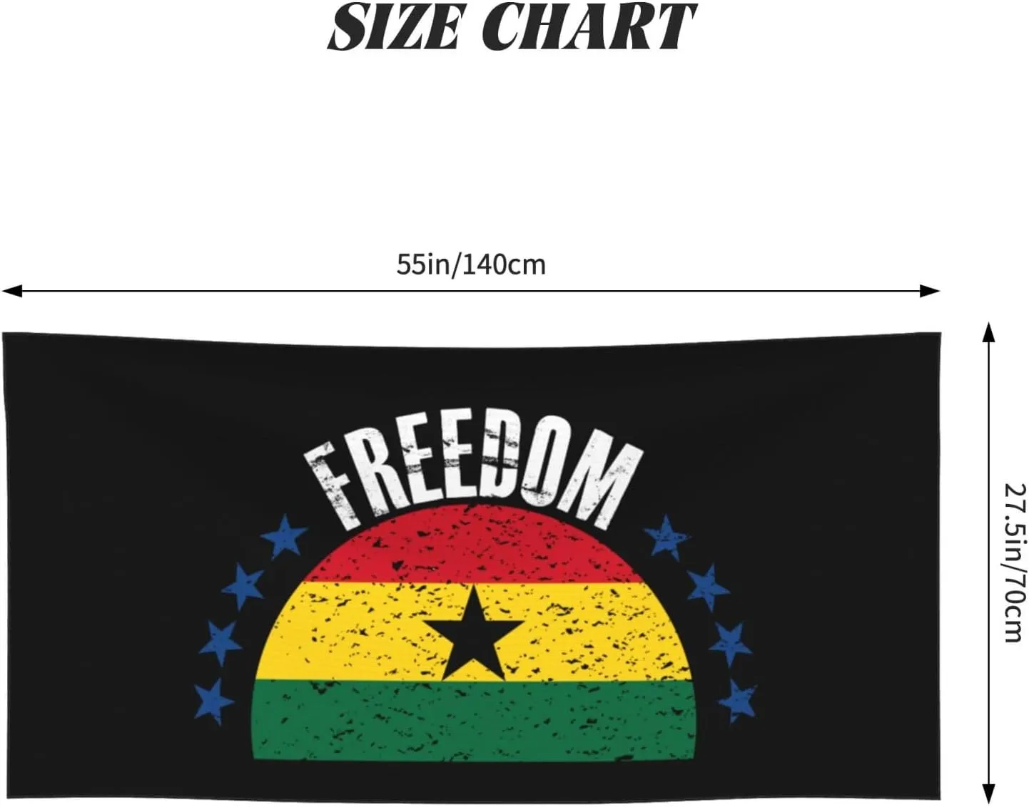 The Ghana Flag and Freedom Beach Towel 27.5 X 55 Inch Extra Large Sand Free Quick Dry Absorbent Travel Bath Towel Adult Pool Towels