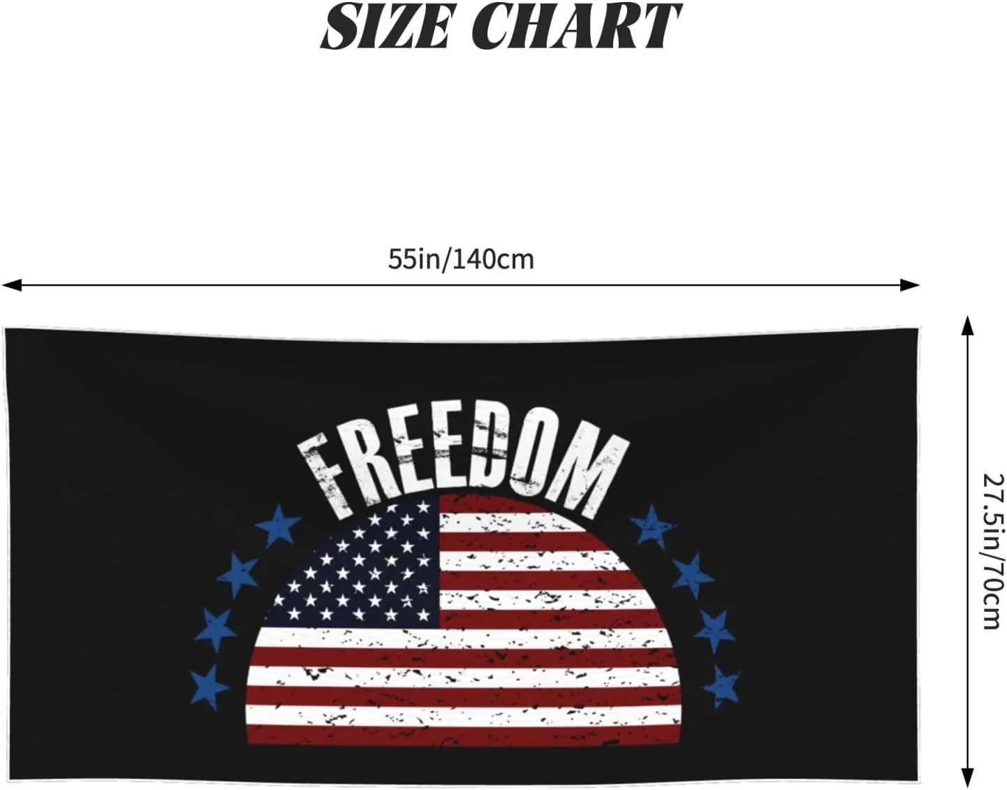 The United States Flag and Freedom Beach Towel 27.5 X 55 Inch Extra Large Sand Free Quick Dry Absorbent Travel Bath Towel Adult Pool Towels