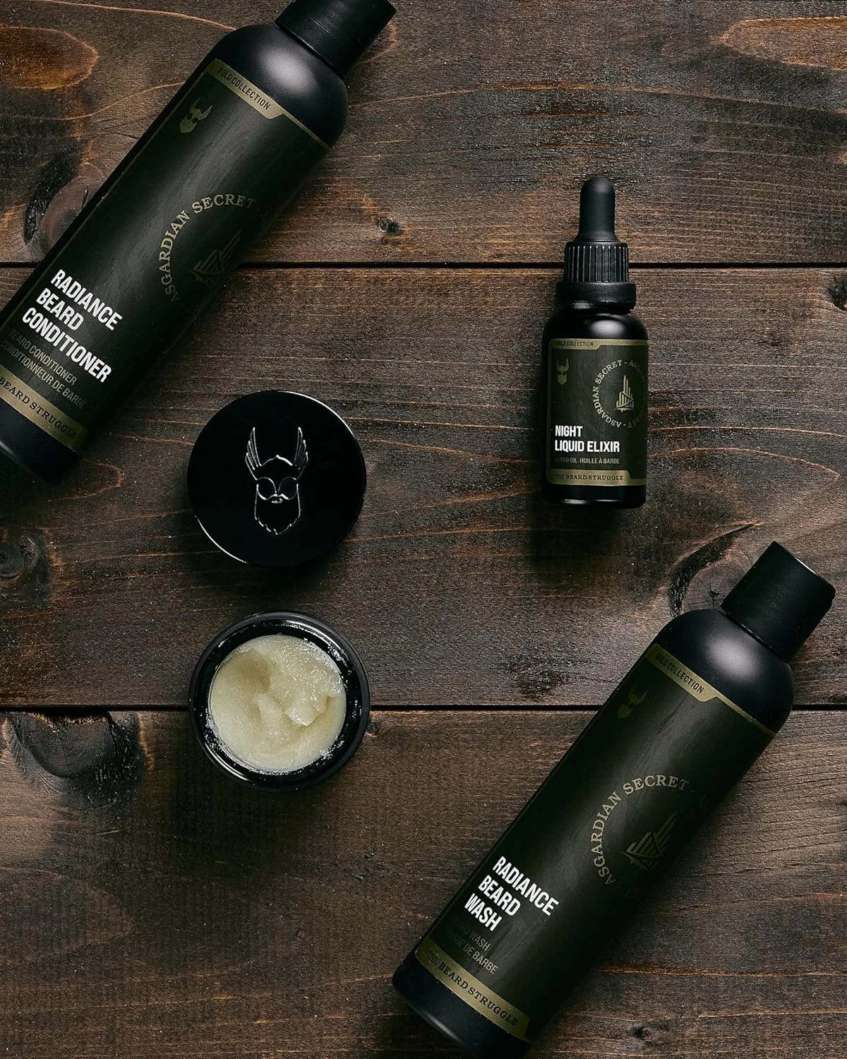 The Beard Growth Kit - Essential Grooming Set with Balm, Oil, Wash & Conditioner for Men - Surtr's Fury Platinum Collection