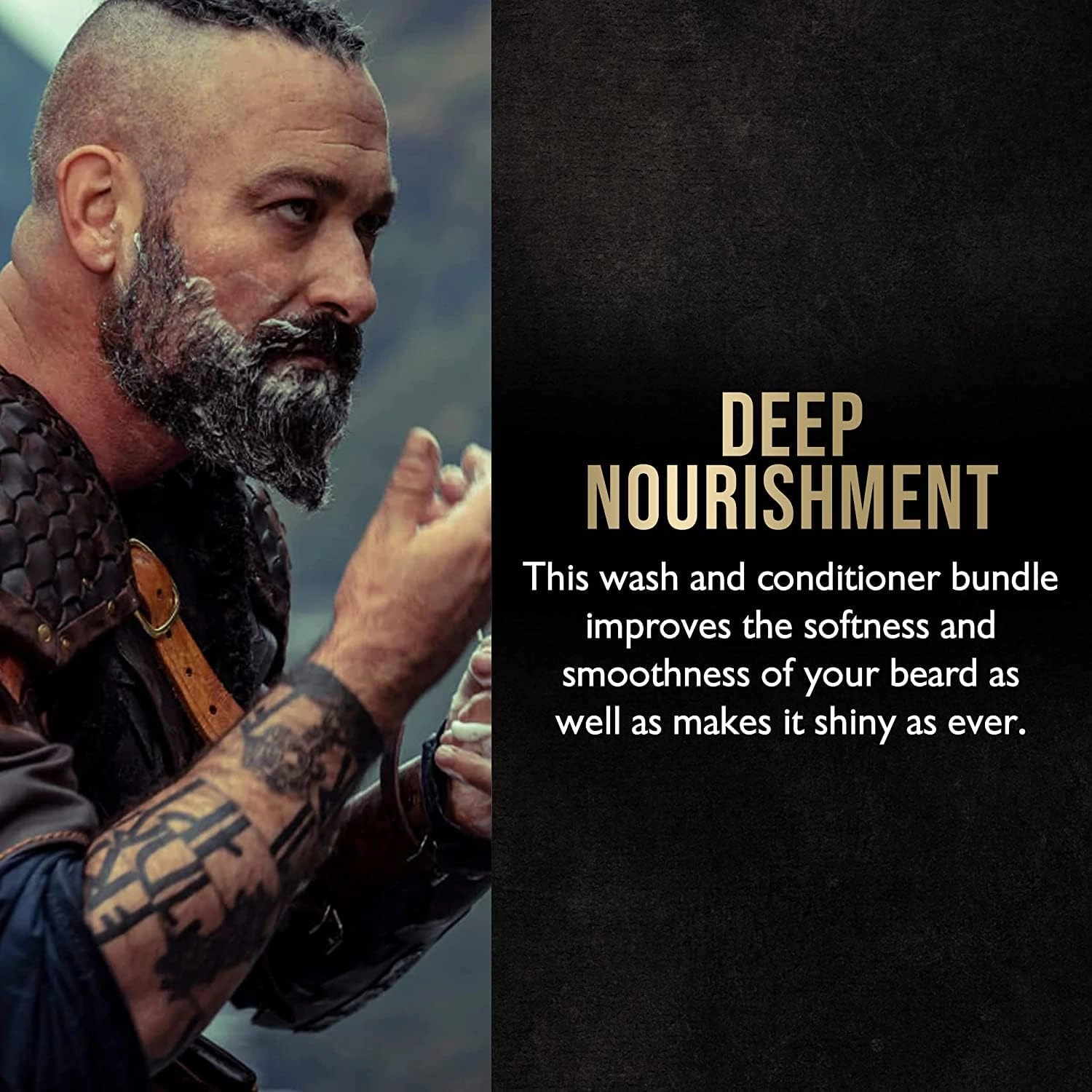 The Beard Struggle - Marksman's Beard Conditioner - Valhalla's Gates, Gold Collection - Nourish, Softens, & Strengthens Beard - Radiance Beard Conditioner for Men (8 Fl oz)