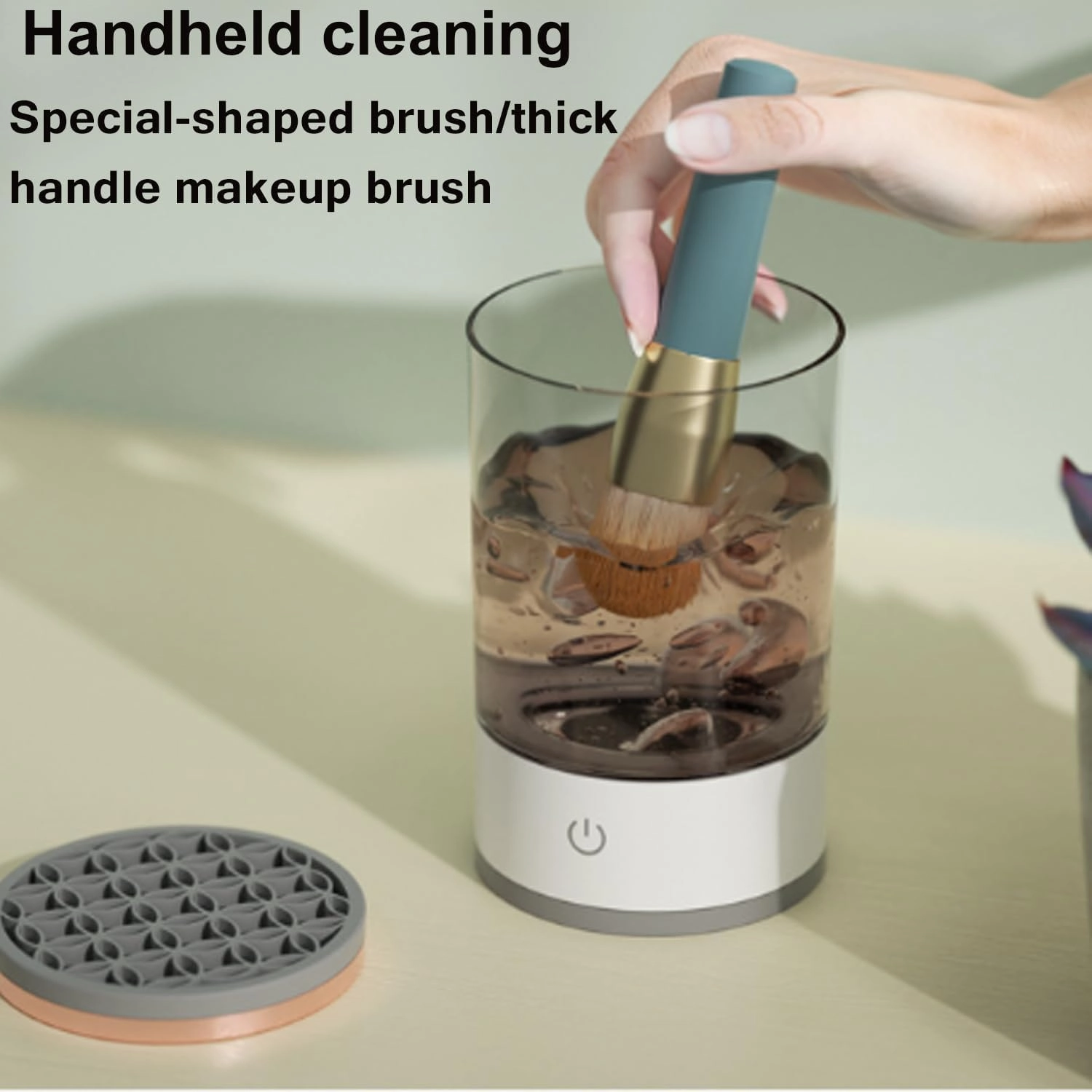The Cozy Luna Brush Cleaner, Beauty Swirl Cosmetic Brush Cleaner, Amarune Electric Makeup Brush Cleaner, Automatic Makeup Brush Cleaner Machine- 3-In-1 One-Click Cleaning (Black)