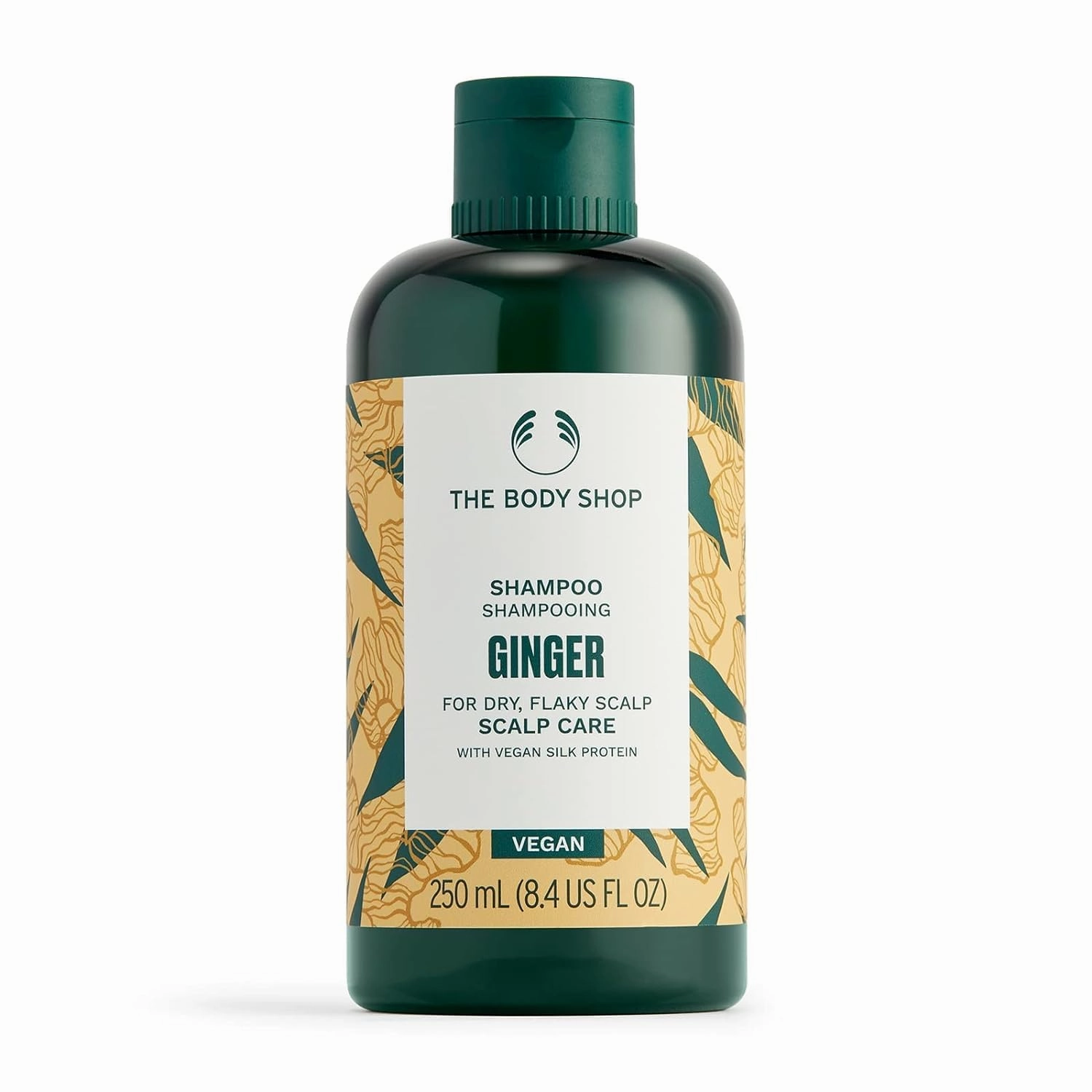 The Ginger Scalp Care Shampoo – For Dry, Flaky Scalp – With Vegan Silk Protein – 250ml