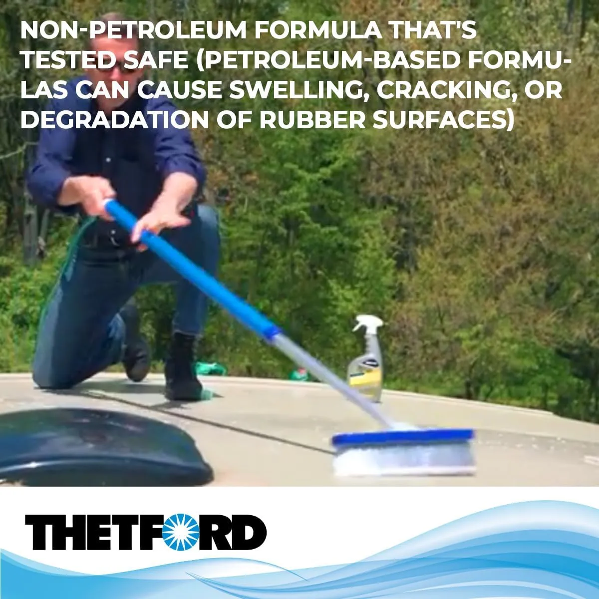 Thetford 32512 Premium RV Rubber Roof Cleaner and Conditioner-32, 32 fl. oz (Pack of 2)