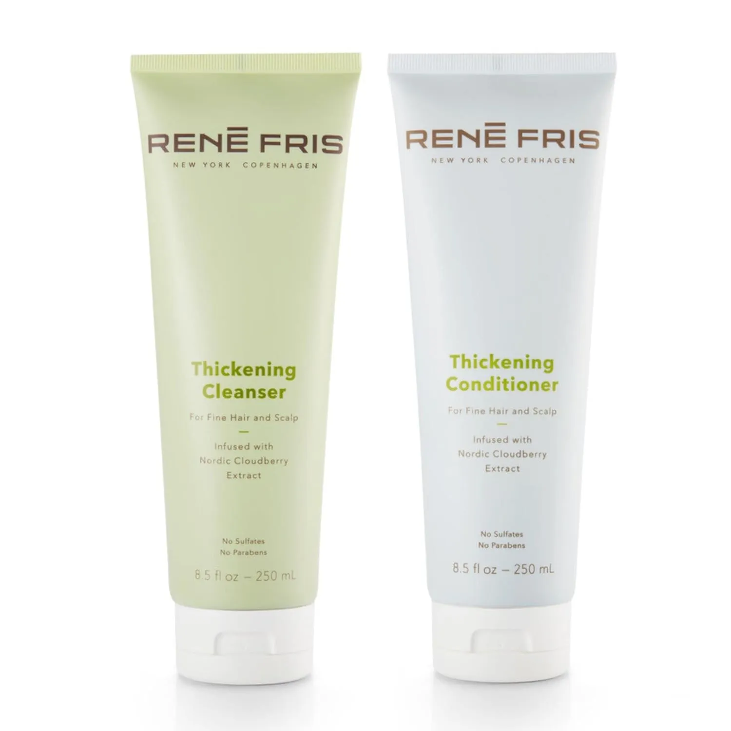Thickening Shampoo and Thickening Conditioner 250ml – Volumising 2-in-1 Shampoo and Conditioner for Fine Hair, Sulfate and Paraben Free, Promotes Natural Growth and Maximum Fullness 8.5 FL oz