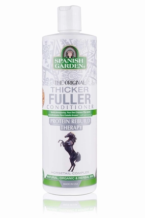 Thicker Fuller Conditioner | Protein Rebuild Therapy with Organic Oils, Natural Vitamins, and Herbal Extracts | For Thin & Fine Hair, 16 oz