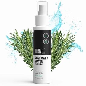 Thr.ive-Co Rosemary Water Hair Spray | With 100% Natural Rosemary Extract, Rice Water & Hyaluronic Acid | For Hair Growth, Hair Fall Control, Hair Conditioning & Hair Shine | Men & Women, 100ml