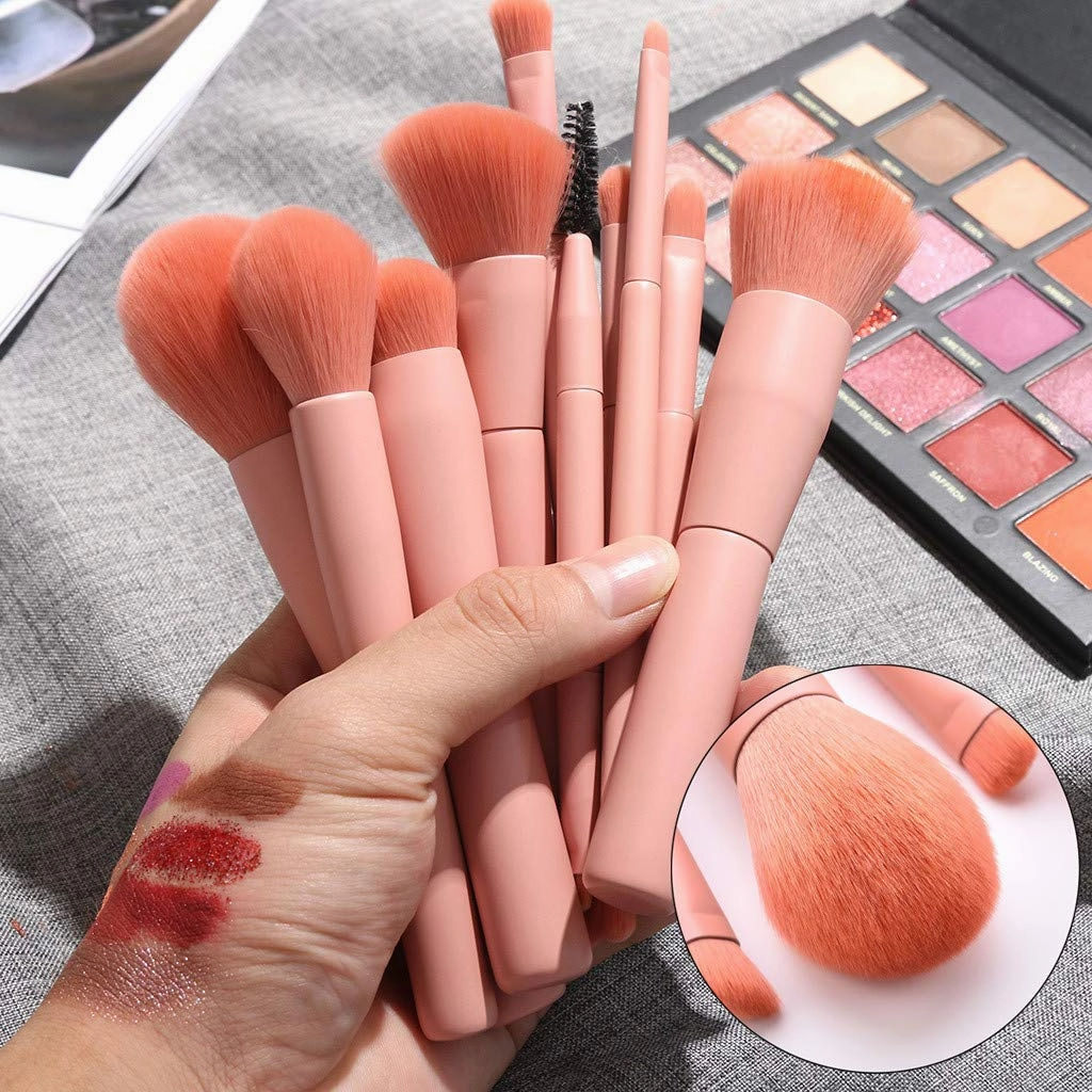 Tools Wooden Cosmetic Foundation Brush Sets Makeup Eyebrow Brush 10PCS Eyeshadow Brush Oval Makeup Brushes