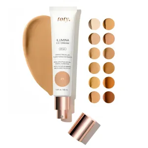 Toty by Sofia Vergara - lumina CC Cream SPF 50 , 100% Mineral Color Correcting Cream - Medium Coverage Foundation & Broad Spectrum Sunscreen for Face - Non Comedogenic - 4N SOFT TAN
