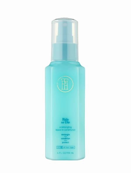 TPH BY TARAJI Ride or Die Biotin Leave in Conditioner Spray Detangler for Dry Hair | Strength, Moisturizing & Anti Frizz | Natural   Curly Hair Product | Color Safe, 4 oz.