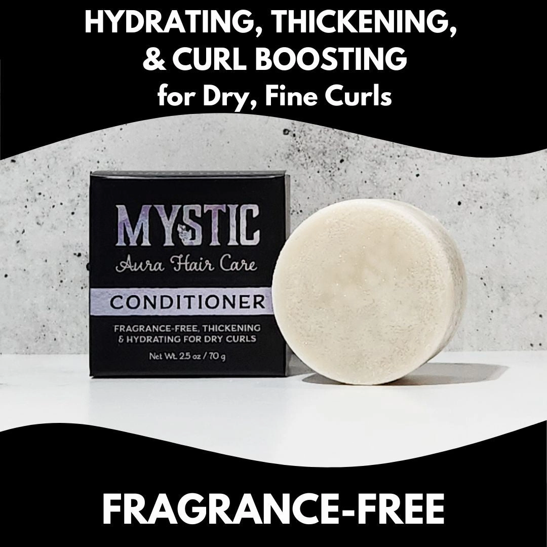 Travel Size Mystic Aura Conditioner | Dry, Fine Curls & Waves | Fragrance-Free Hydrating, Thickening, Curl Enhancing