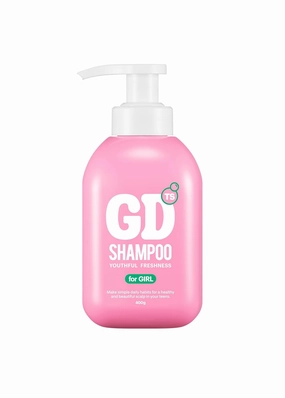 TS GD Shampoo for Girls | Korean Teen Shampoo with Upgraded Probiotics | Anti-Dandruff & Itchy Scalp Relief | Pink Peach Allergy-Free Fragrance | Sulfate-Free (13.53 fl oz, 400ml)