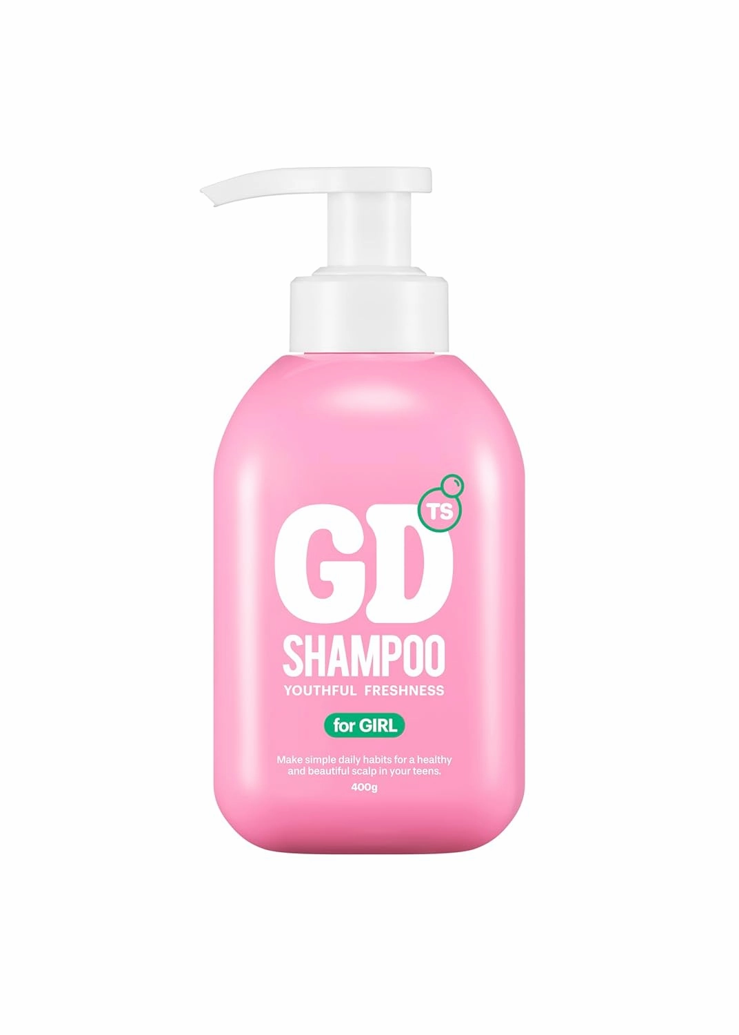 TS GD Shampoo for Girls | Korean Teen Shampoo with Upgraded Probiotics | Anti-Dandruff & Itchy Scalp Relief | Pink Peach Allergy-Free Fragrance | Sulfate-Free (13.53 fl oz, 400ml)