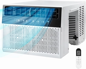 U-Shaped Air Conditioner Window Unit, 10000BTU Window AC Unit Cools up to 450 Sq. Ft, 6 Modes, Saddle Window AC Units with Full Window View, Energy Saving, Installation Kit Included, CEER11