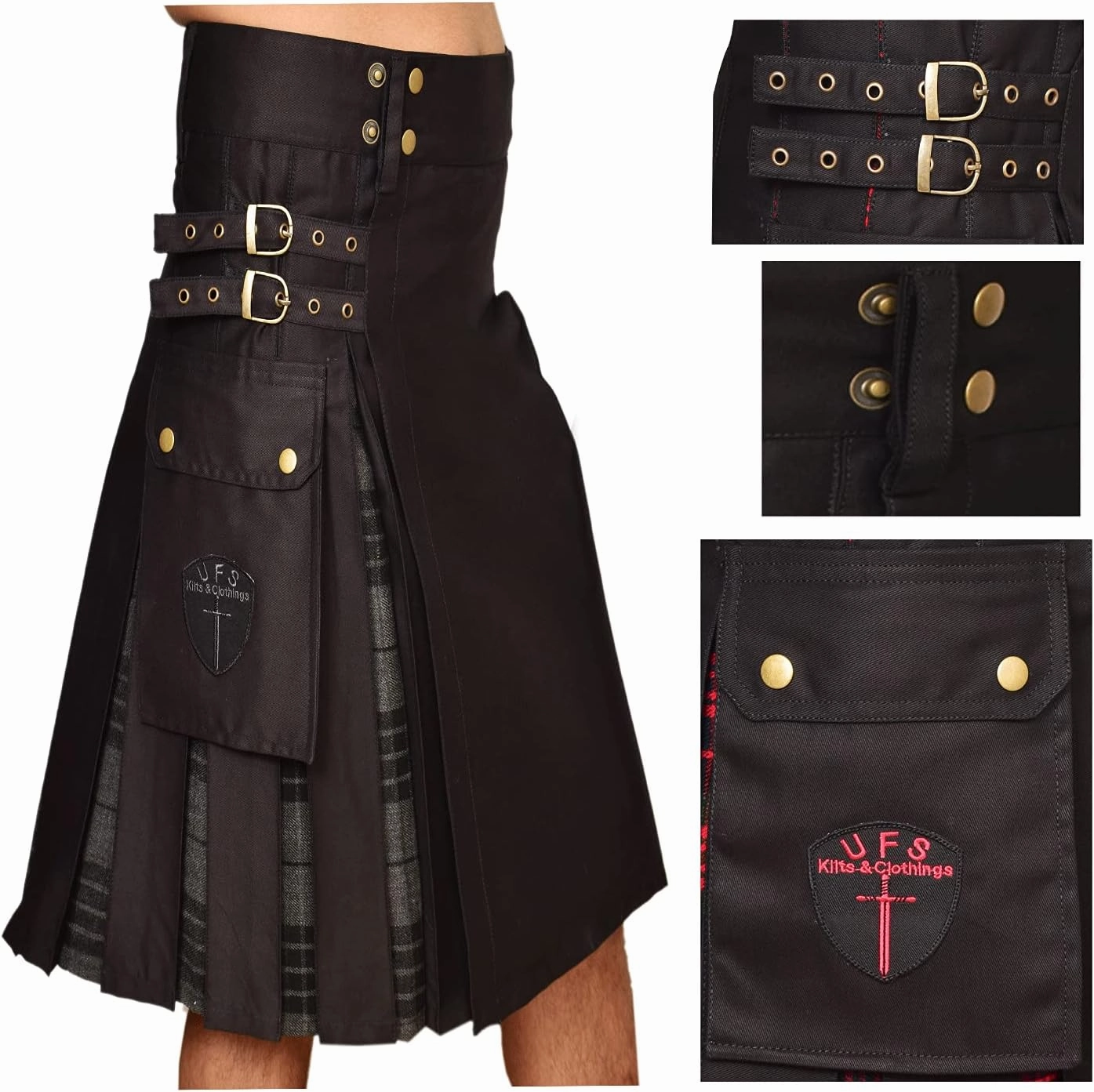 UFS Kilts – Hybrid Utility Kilt for Men in Cotton & Tartan, Sizes 30''-66''