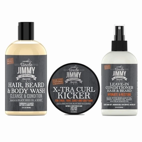 Uncle Jimmy Thick, Tight Curly, and Kinky Men’s Hair Regimen