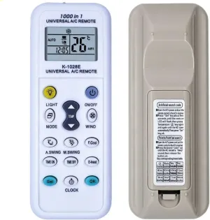 Universal Remote Control for AC, 1000-in-1, Compatible with Haier, Hitachi, LG, Sharp, Gree, Midea, Bosch, Toshiba, Sanyo Air Conditioners