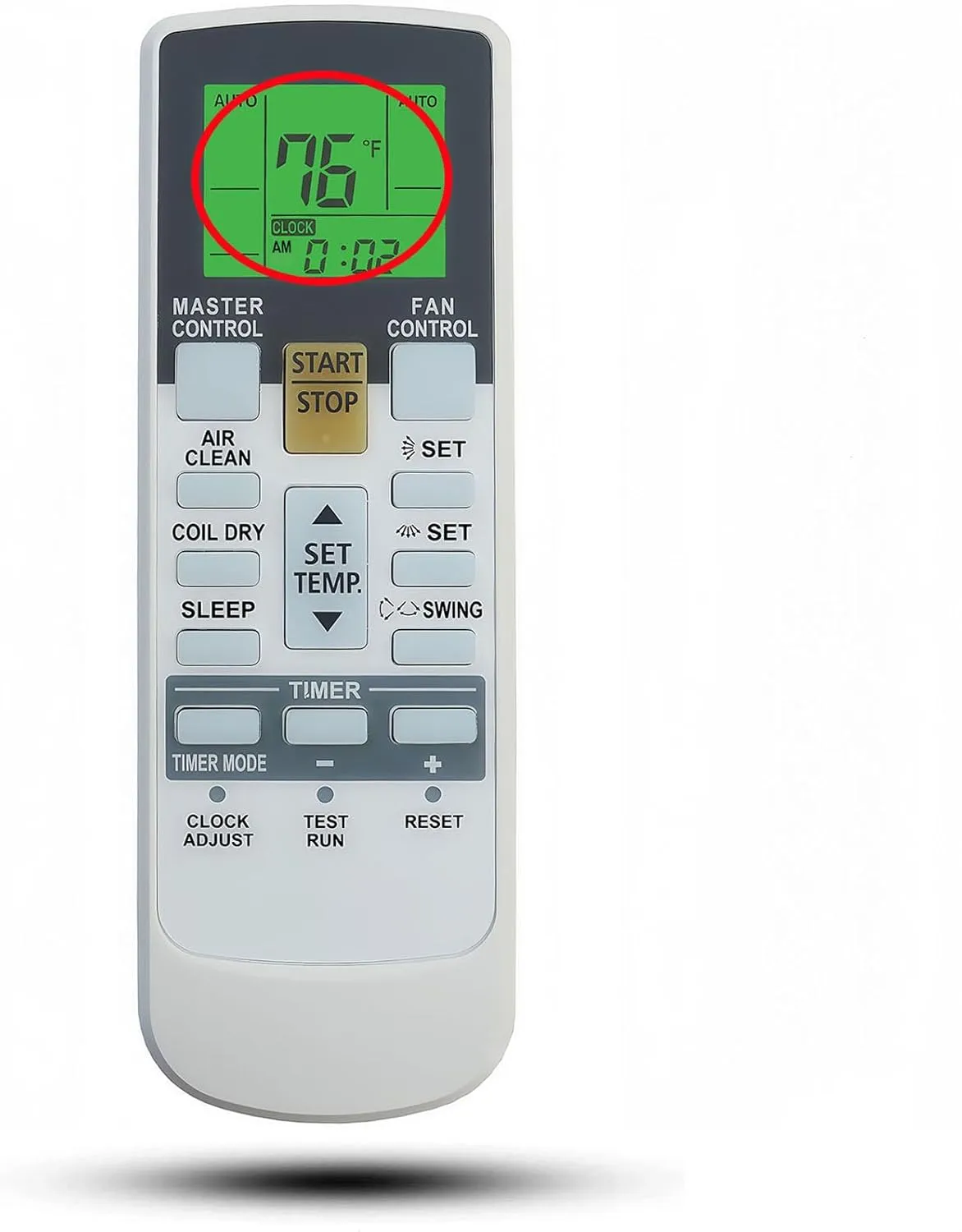 Universal Replacement Remote Control for Fujitsu AC Air Conditioner (Fahrenheit and Backlight)