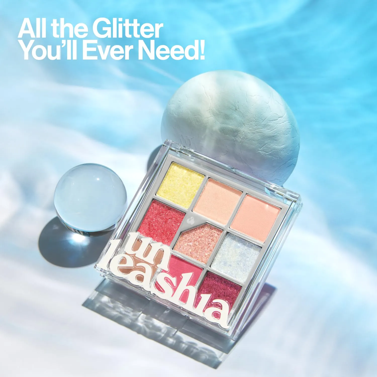 UNLEASHIA Glitterpedia Eye Shadow |Palette|Eye Makeup|Point Makeup Vegan|Cosmetics|Korean Cosmetics|Daily|matte|glitter|shimmer|pearl|daily|party|sparkling… (NO.7 All of Peach Ade)