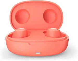 Urbanista Wireless Earbuds, Bluetooth 5.2 Enhanced Small Headphones, Touch Controls, 27 Hr Playtime, USB C Fast Charging Case, IPX Sweatproof Headphones for Running, Sports, Lisbon, Coral Peach