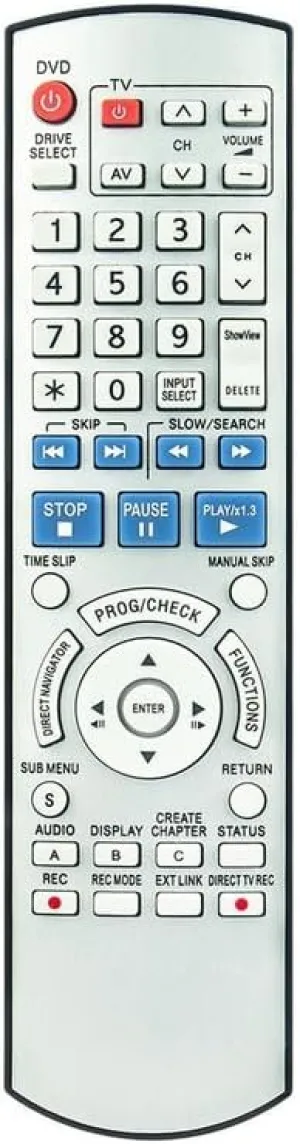 #US Replacement Part for EUR7659YC0 Replaced Remote Control Fit for Panasonic DVD VCD Recorder DMR-E55P Remotepart#2503526