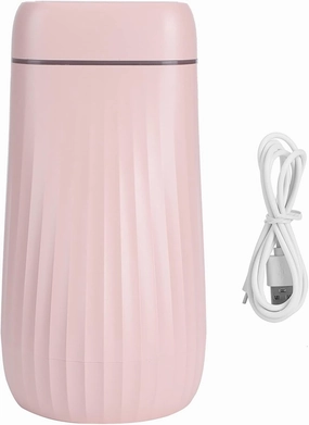 USB Ultrasonic Double Nozzle Air Humidifier Colorful Light Adjustable Humidifier for Bedroom Office Travel 1000ml (Pink)