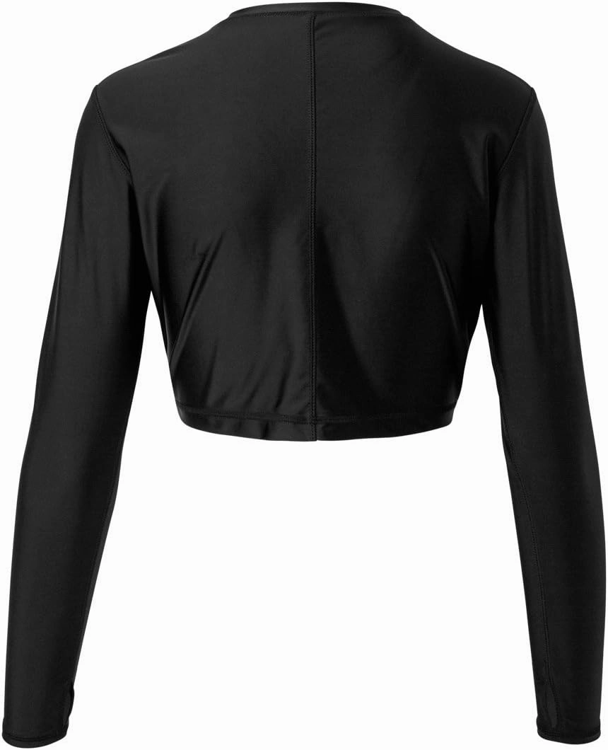 UV SKINZ Active Zip Up Rash Guard for Women - Quick-Dry Cropped Long Sleeve Zip Front Swim Jacket with UPF 50  Sun Protection