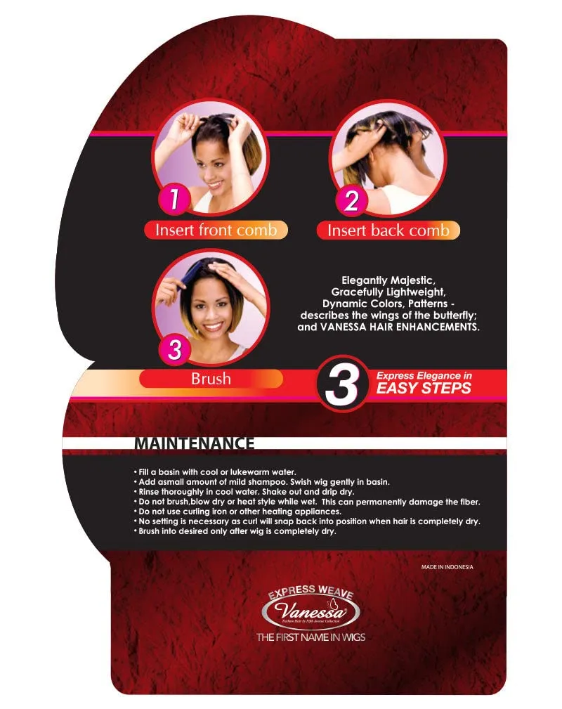 Vanessa Fashion Hair Express Weave Half Wig - La Cosmo (Color: SP1B/33)