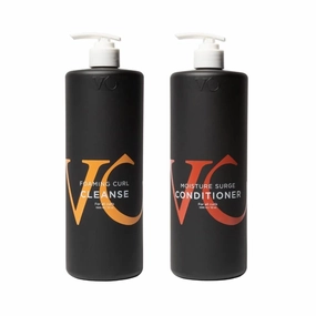 VC Foaming Cleanse & Moisture Surge Conditioner 33oz Liter Duo Set